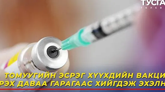 Томуугийн эсрэг вакцин хийж эхэлнэ